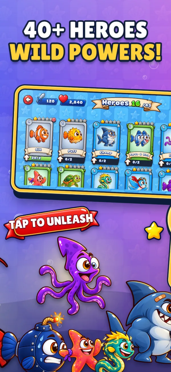 40+ heroes with wild powers